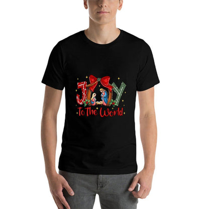 Joy To The World Nativity Christmas Baby Jesus Manger  Easy-care T-Shirt