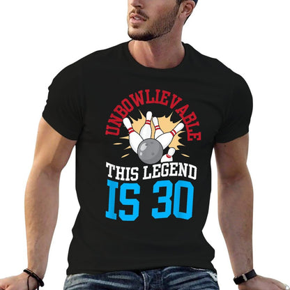 Unbowlievable This Legend Is 30 Bowling 30th Birthday  Oversized Silhouette T-Shirt