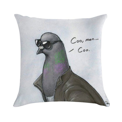 Coo' Man, Coo' Pigeon Soft Washable Throw Pillow