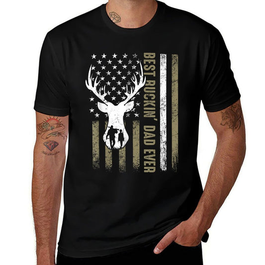 Best Buckin Dad Ever Deer Hunting Fathers Day American  Breathable T-Shirt