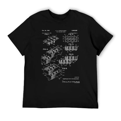 Toy Building Brick Patent T Tagless Design T-Shirt