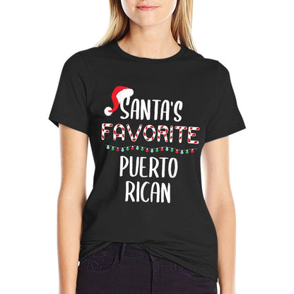 Santas Favorite Puerto Rican Pajamas Christmas Xmas  Trendy Pattern T-Shirt