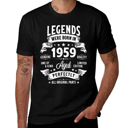 Vintage 1959 66 Year Old Gifts For Men Women 66th Birthday  Wrinkle-resistant T-Shirt