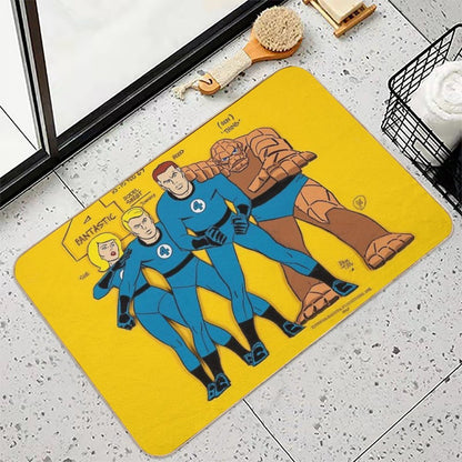 The Fantastic Four Classic Vintage Retro Cartoons - Comics  Anti-Trip Bath Mat