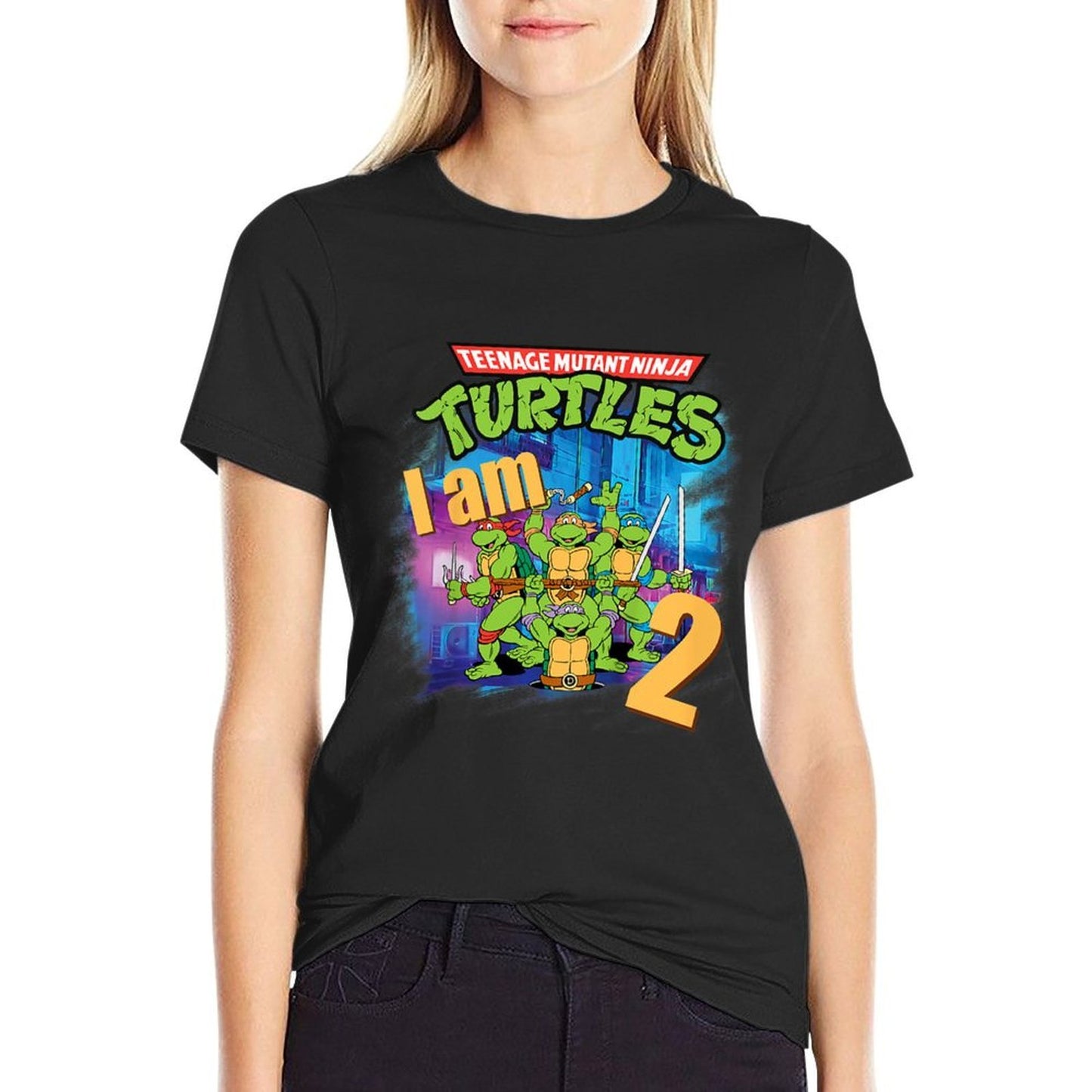 Mademark Xnage Mutant Ninja Turtles - Kids Originalnage Mutant Ninja Turtles Second Birthday 2 2nd  Heathered Texture T-Shirt