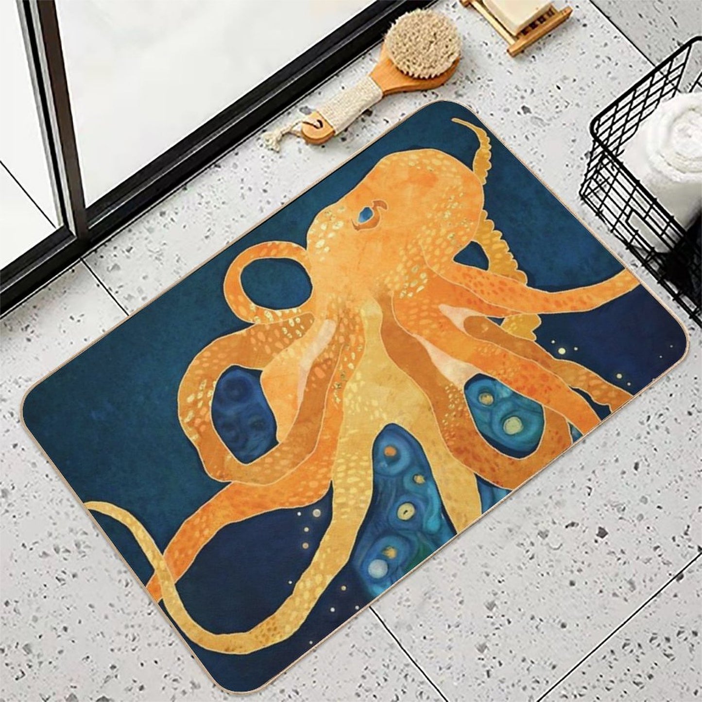 Octopus Dream  Easy Maintenance Bath Mat