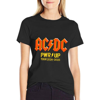 PWR UP World Tour 2024-2025 Full Dateback  Ribbed Collar T-Shirt