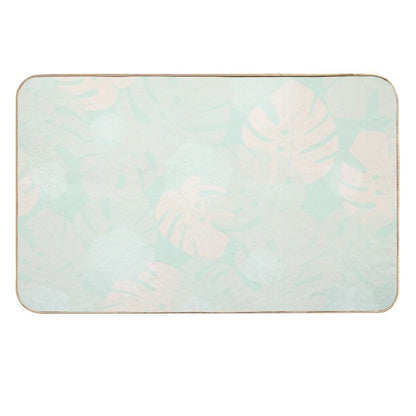 Light Monstera Beach Breeze  Non-Slip Bath Mat