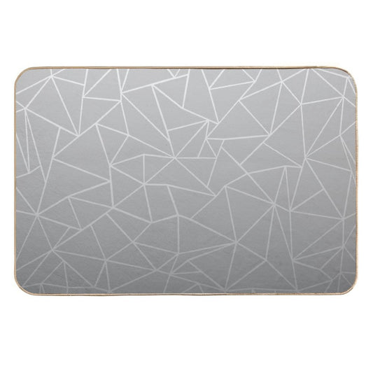 Abstract Ombre White  Slip-Resistant Bath Mat