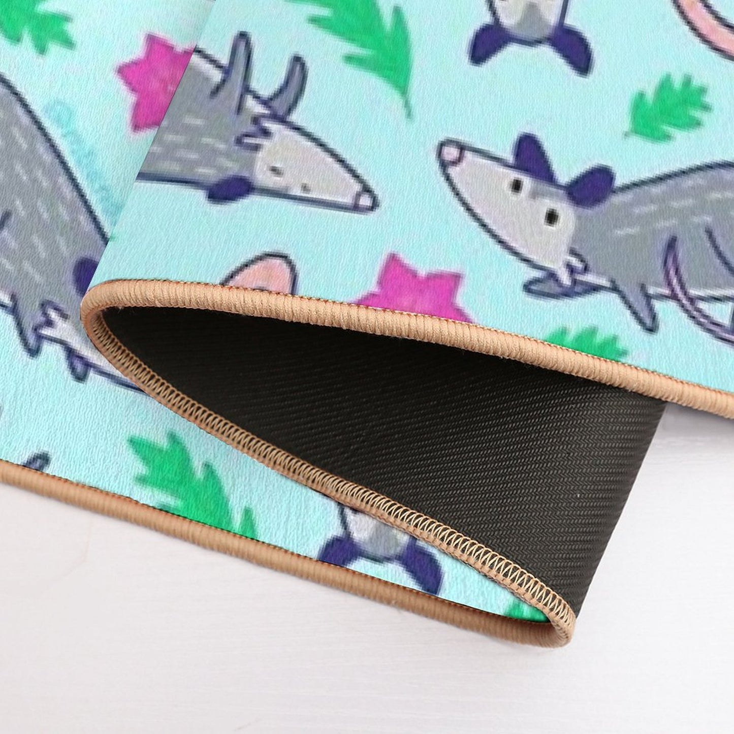 Opossum Pattern  Pet-Safe Bath Mat