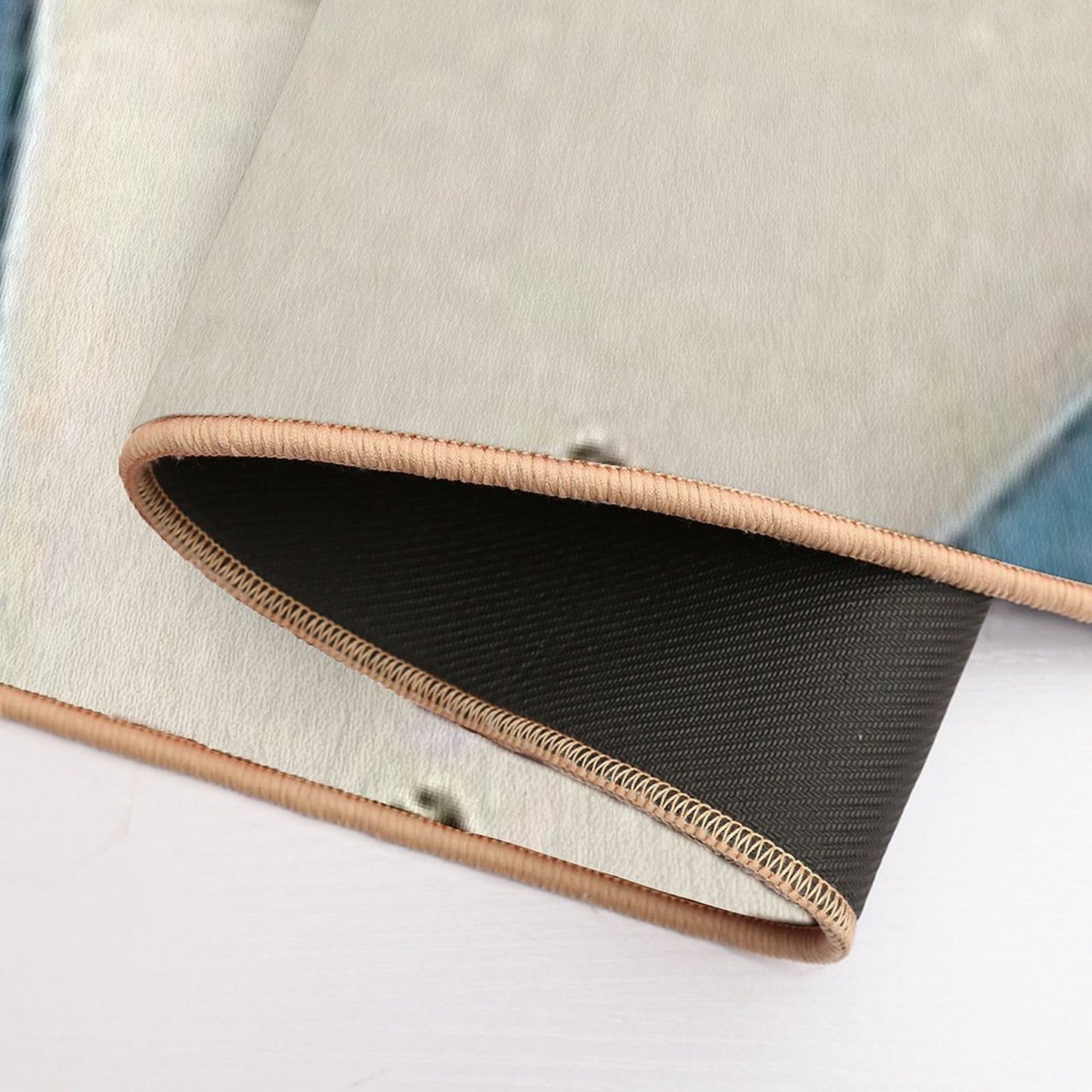 White Otter Play Foam White  Repositionable Bath Mat