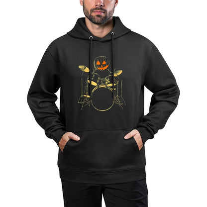 Pumpkin Drummer - Spooky Halloween Drum Set Drums Lover Casual Wear Hoodie