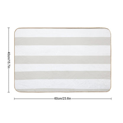 Tan And White Horizontal Line - Stripe Pattern Pairs Valspars 2022 Color of The Year Gilded Linen 6002-1A - Colour Trends  Toxin-Free Bath Mat