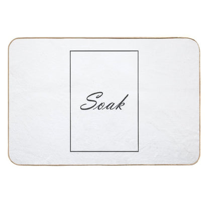 Soak 510 Watercolor Map Yoga Quote Definition Desi  Absorbent Bath Mat
