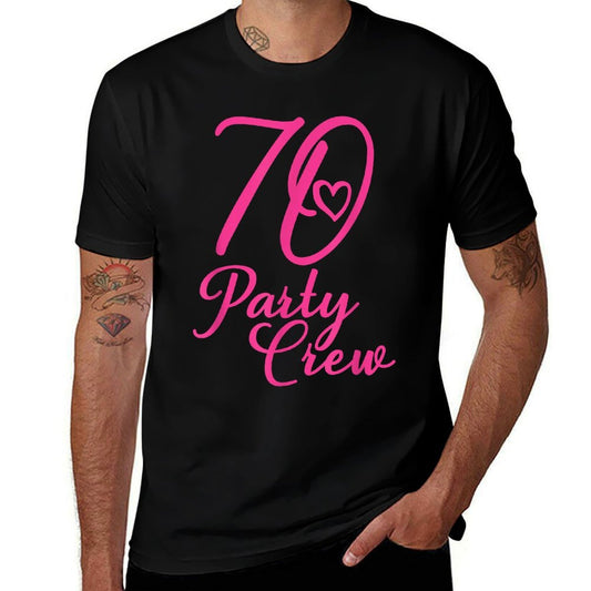 70 Party Crew Pink Matching Group Women 70th Birthday  Versatile T-Shirt