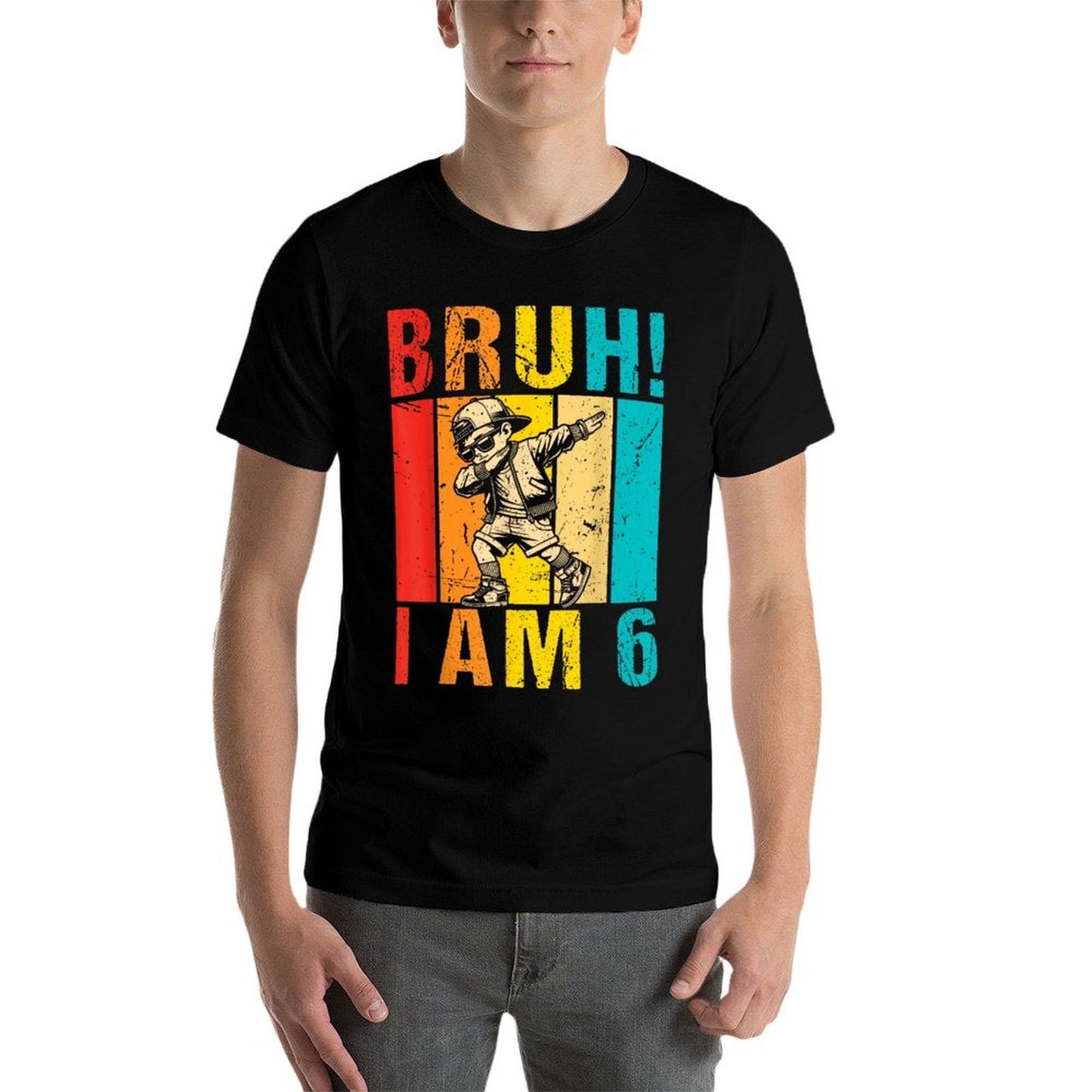 Bruh I Am 6 It's My 6th Birthday Dabbing Boy 6 Year Old Kids  Quick-drying T-Shirt