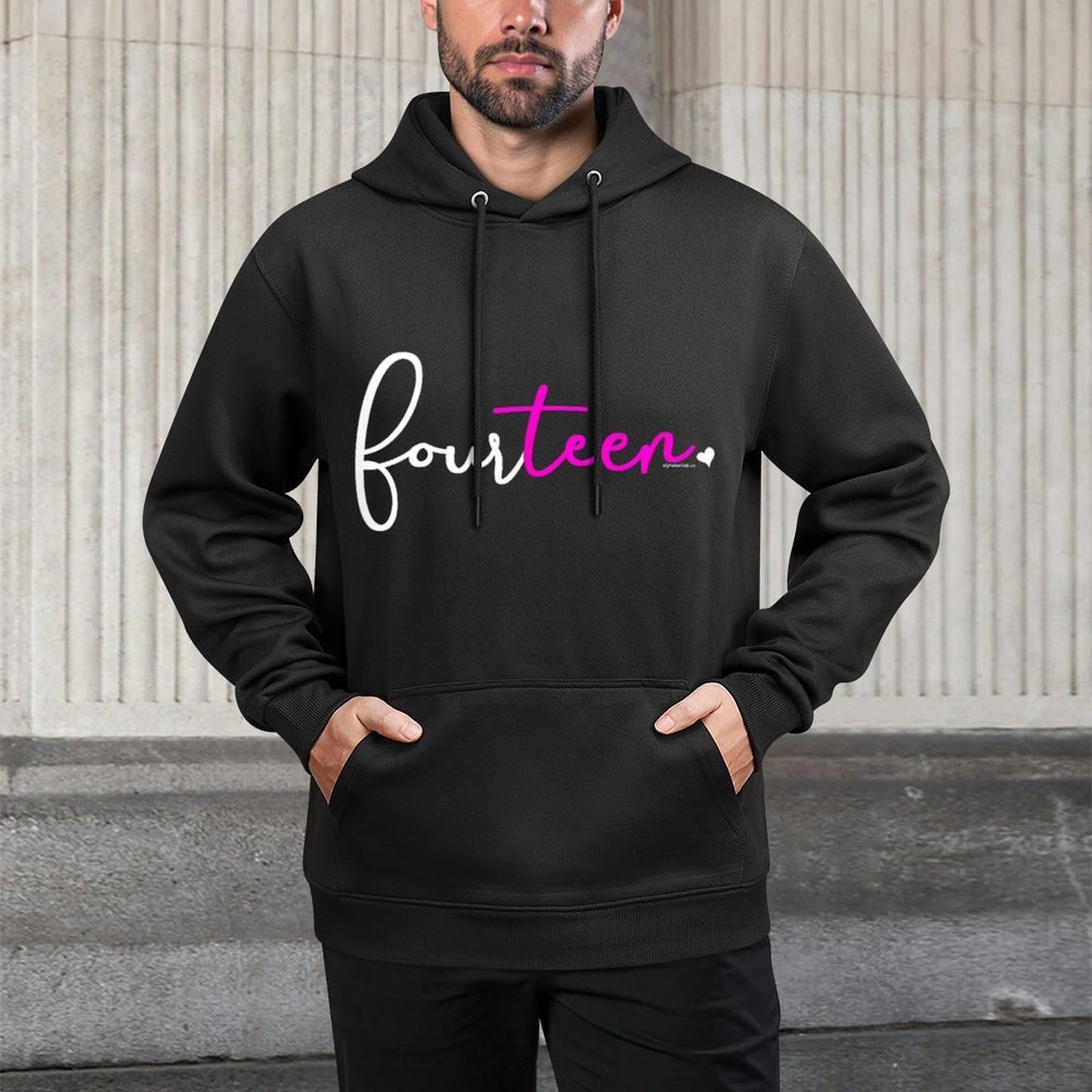 14th Birthday Gifts Fornage Girls Fourteen T Pink All-Day Comfort Hoodie