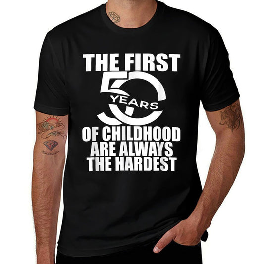 50th Birthday T-shirt  Oversized Silhouette T-Shirt