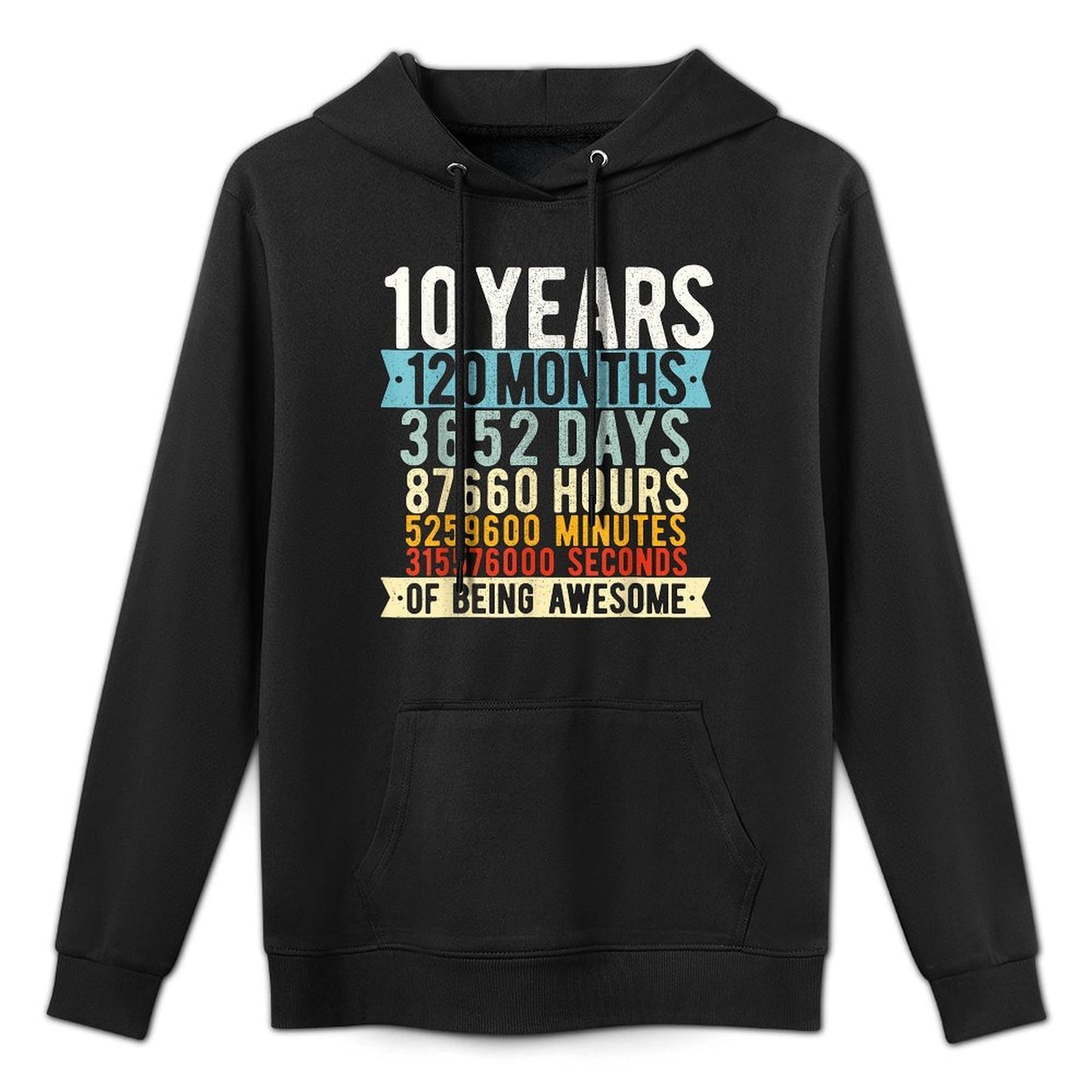 10th Birthday 10 Years Old Vintage Retro 120 Months Layering Staple Hoodie