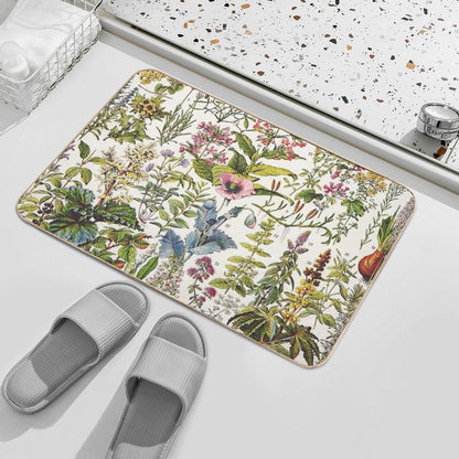 Adolphe Millot - Plantes Medicinales A - French Vintage Poster  Rapid-Drying Bath Mat