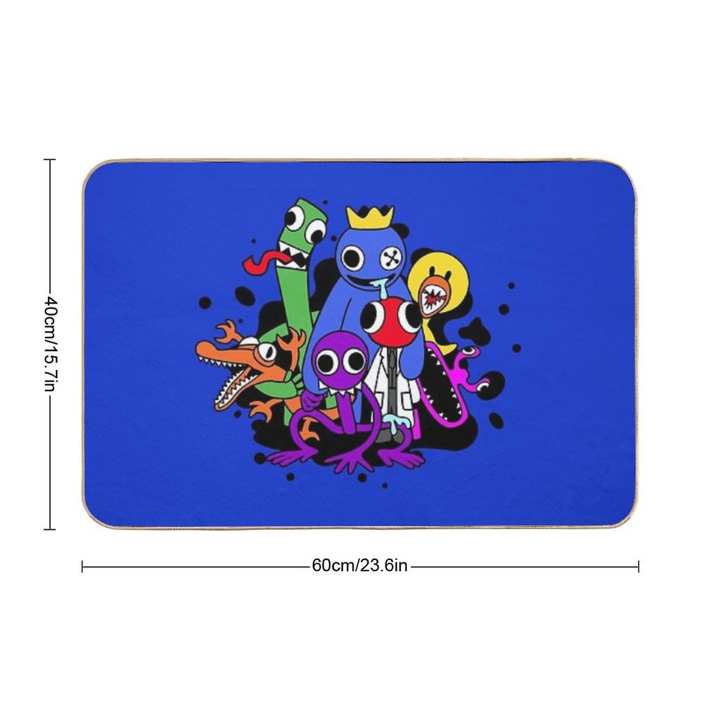 Rainbow Friends Hug It Out  Stain-Proof Bath Mat