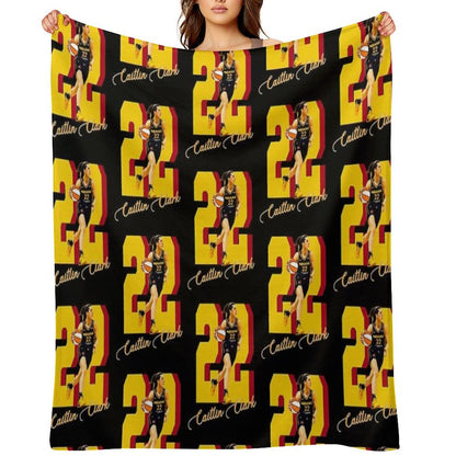 Caitlin Clark 22 Travel-friendly Throw Blanket