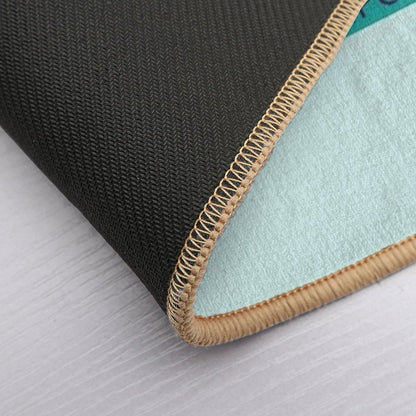 Contemporary in Blue  Easy To Clean Bath Mat