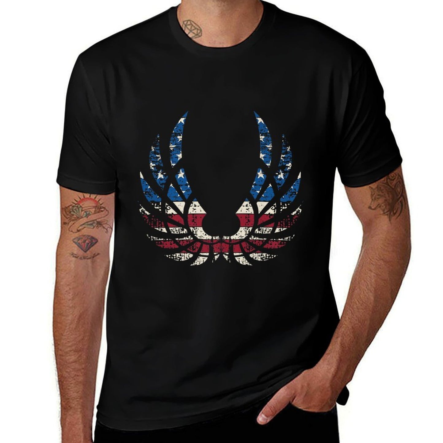 American Flag Angel Wings, 4th Of July Premium  Lightweight T-Shirt