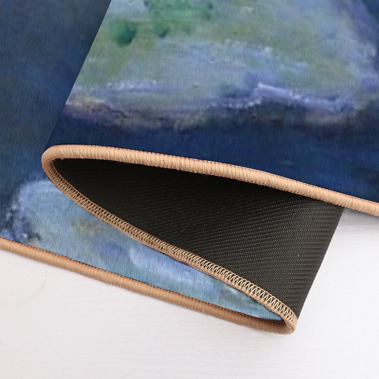 Two Water Lilies Monet Fine Art  Repositionable Bath Mat