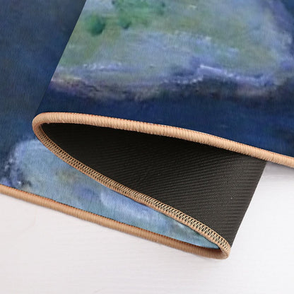 Two Water Lilies Monet Fine Art  Repositionable Bath Mat