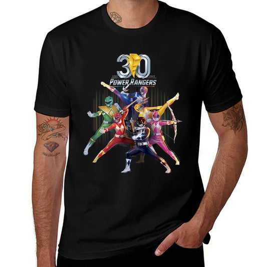 Power Rangers 30th Anniversary Mighty Morphin Vintage Poster  Affordable Price T-Shirt