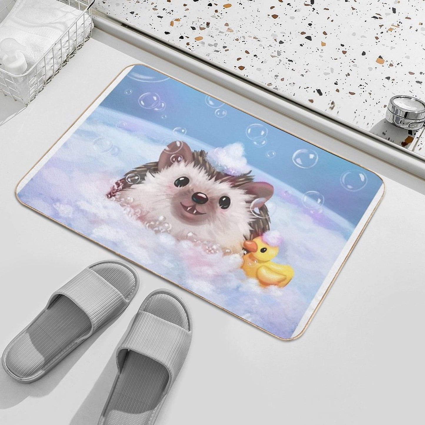 Hedgehog Bath  Non-Slip Bath Mat