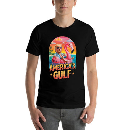 Funny Trump America's Gulf Est 2025 Trump Merchandise  High-quality Stitching T-Shirt