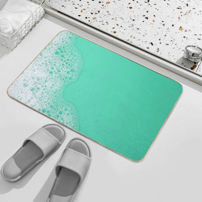 Aquamarine Foam  Rapid-Drying Bath Mat