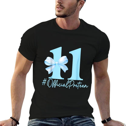 Birthday Girl Blue Coquette Bow 11 Year Old Official Preteen  Stretchy T-Shirt