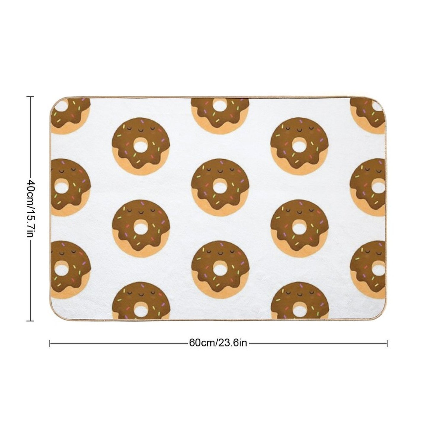 Sleepy Chocolate Donut  Pet-Safe Bath Mat