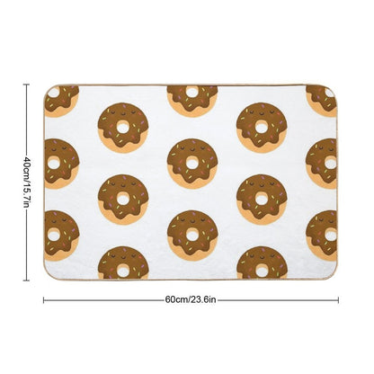 Sleepy Chocolate Donut  Pet-Safe Bath Mat