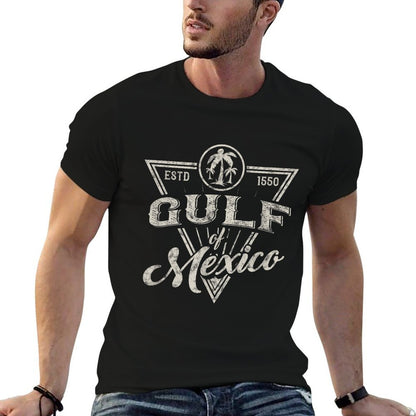 Gulf of Mexico Est. 1550 Retro Vintage  Cotton T-Shirt