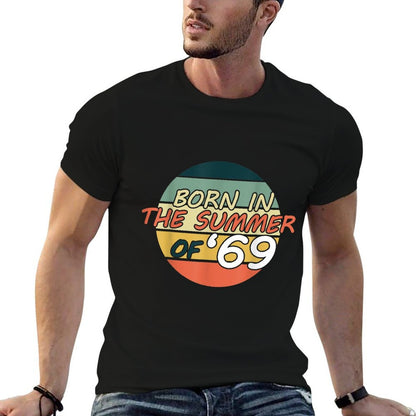 Born In The Summer Of 1969 50th Birthday Vintage  High-quality Stitching T-Shirt