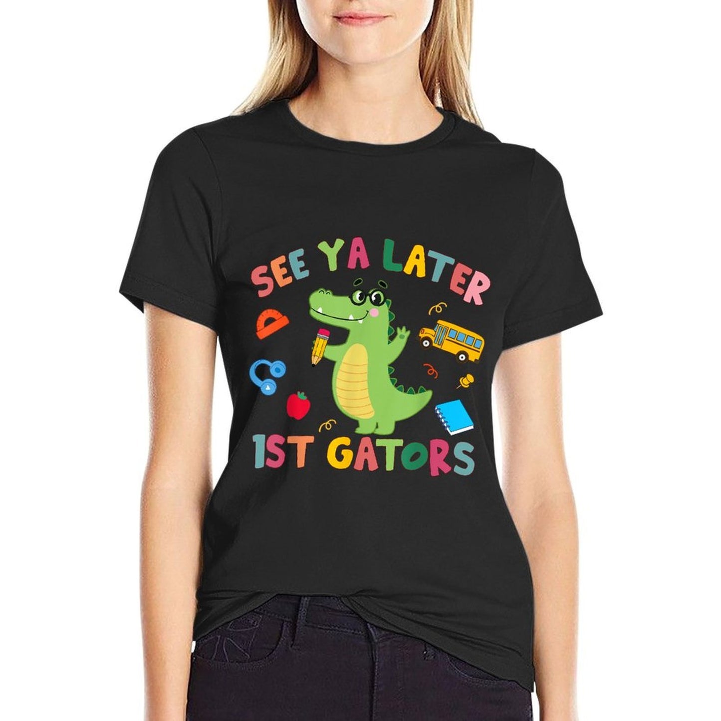 See Ya Later 1st Gators Alligator Teacher Last Day Of School  Polyester Blend T-Shirt