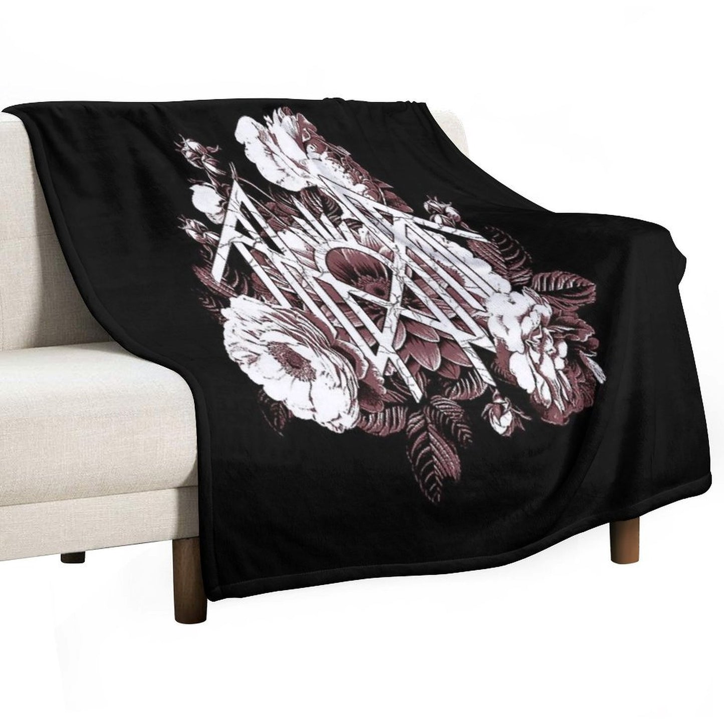 Official Merchandise Sleep Token - Her Heart Blooms Beneath A Crimson Rose Velvety-soft Throw Blanket