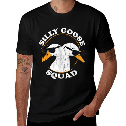 Silly Goose Squad Funny Goose Meme Cute Goose Trendy Design  Wrinkle-resistant T-Shirt