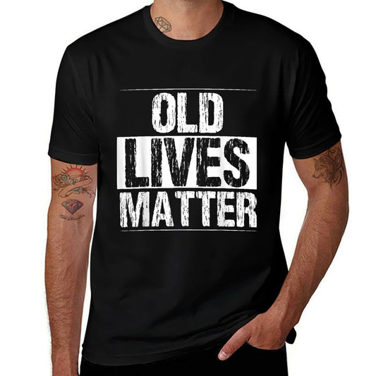 Old Lives Matter 60th Birthday Gifts For Men Funny Dad  Rolled Sleeves T-Shirt