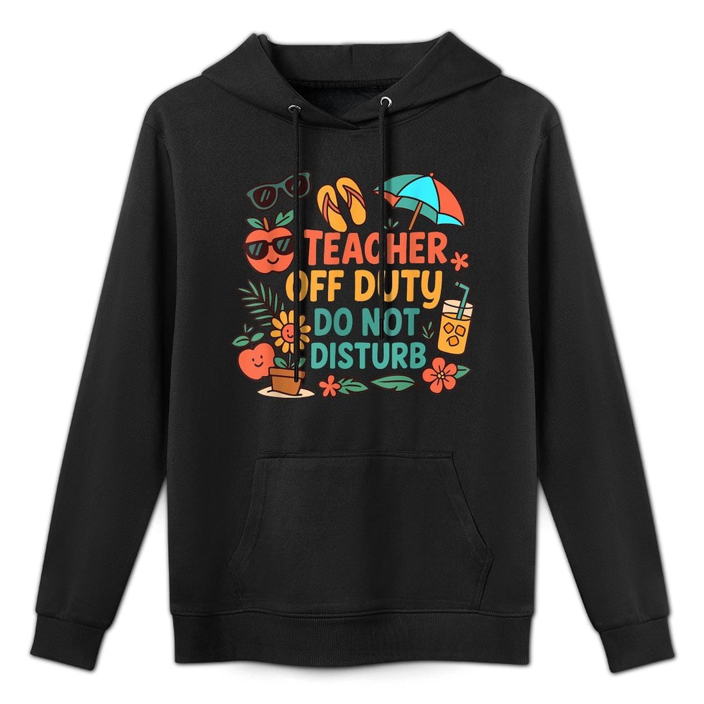 Teacher Off Duty Funny Summer Break for Teachers on Vacation Easy Care Hoodie