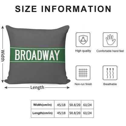 BROADWAY, NYC Soft Gift Ready Throw Pillow