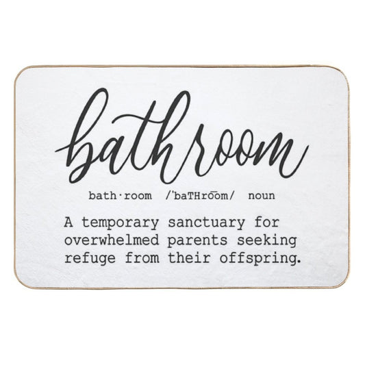 Funny Bathroom Definition  Multi-Purpose Bath Mat