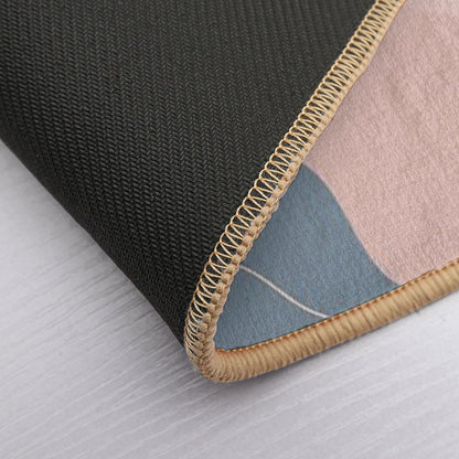 Abstract Waves Pattern  Non-Slip Bath Mat