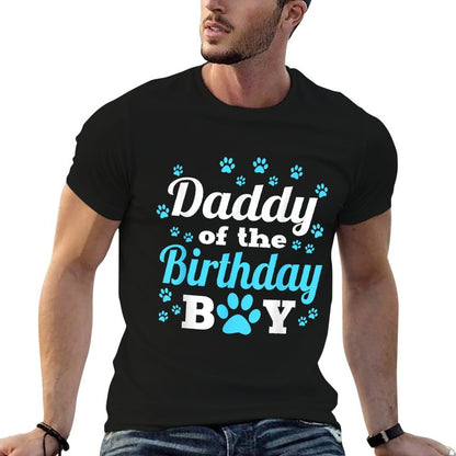 Daddy Of The Birthday Boy Dog Paw Bday Party Celebration  Vintage-inspired T-Shirt