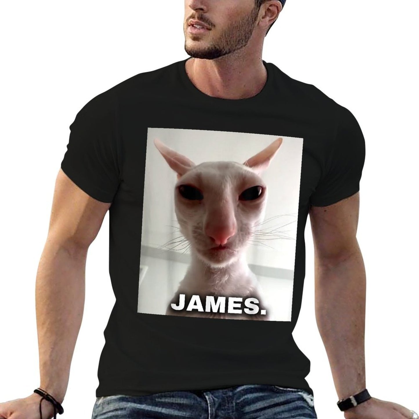 James Cat  High-quality Stitching T-Shirt