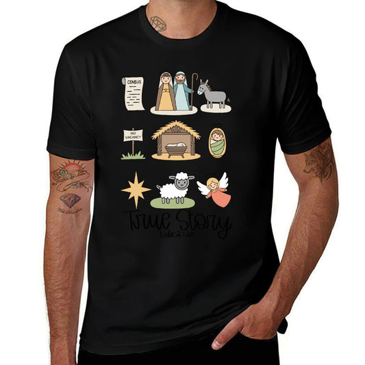 True Story Jesus Nativity Christian Christmas  Lightweight T-Shirt